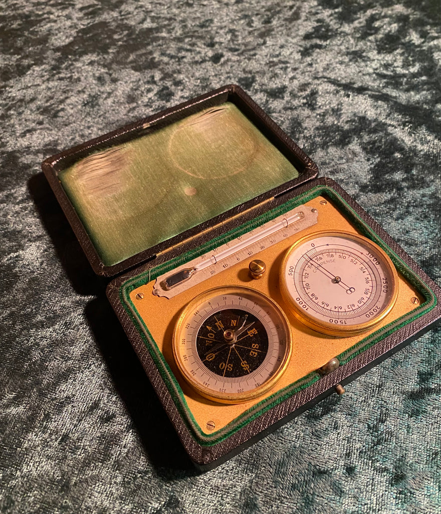 Zero Stock- Vintage Barometer Thermometer Hygrometer And Compass Weath –  Explorer Antiques