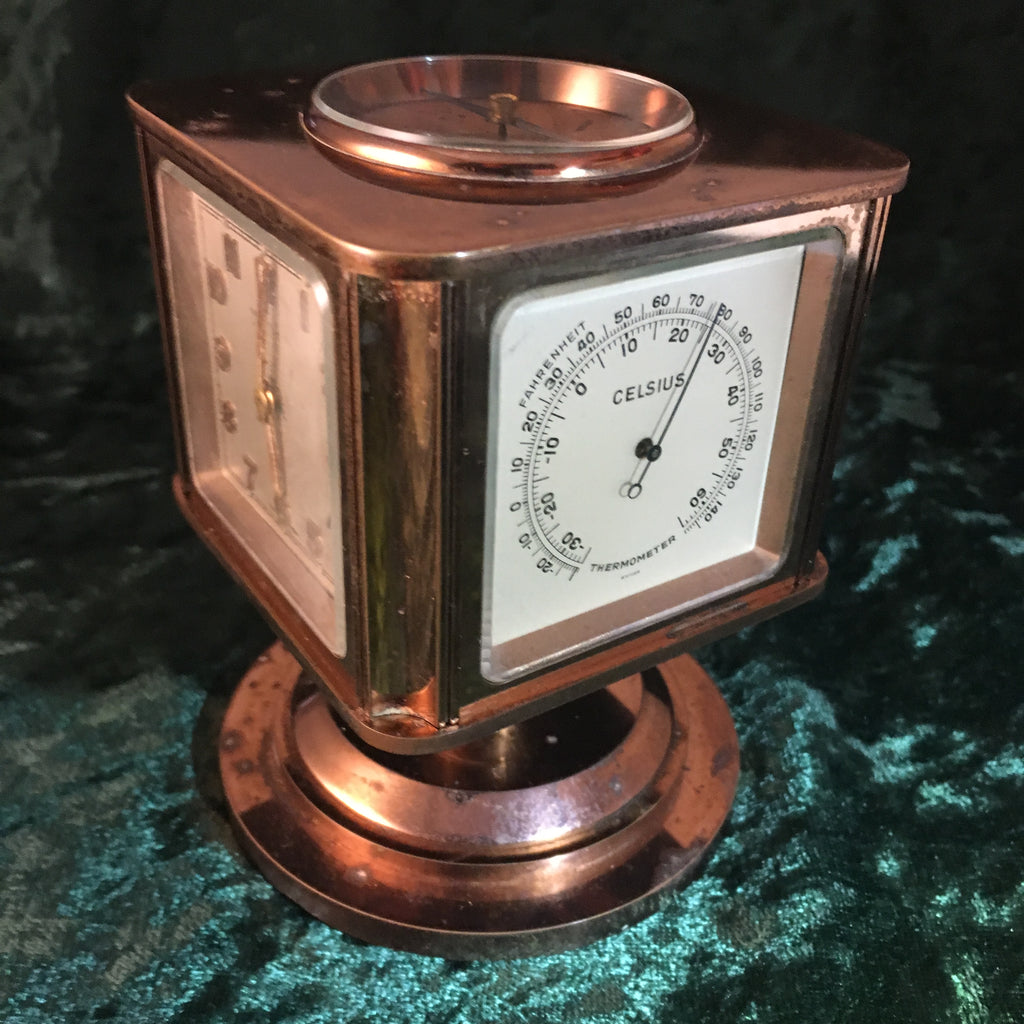 Zero Stock- Antique Travel 8 Day Clock, Barometer and Thermometer Comp –  Explorer Antiques