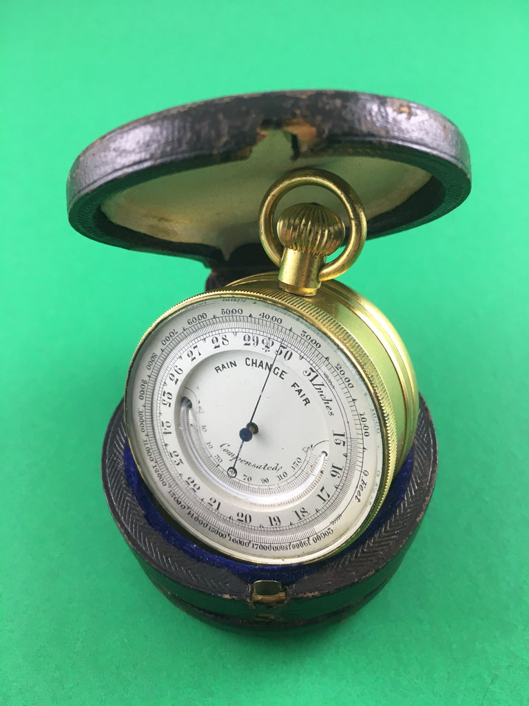 Zero Stock- Antique Travel 8 Day Clock, Barometer and Thermometer Comp –  Explorer Antiques