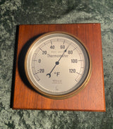 Vintage Lufft Metalic Thermometer Germany