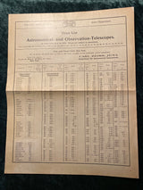 Antique ZEISS Observation Telescopes Catalogue Astro 53 1921