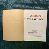 Antique Zeiss Telescopes Catalogue Astro 80 1928