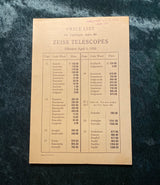 Antique Zeiss Telescopes Catalogue Astro 80 1928