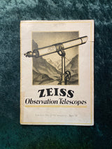 Antique ZEISS Observation Telescopes Catalogue Astro 53 1921