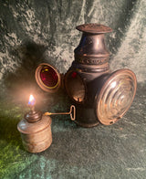 Antique Car Carriage Kerosene Lamp  Made by Adlake & Westlake Co Chicago 1907