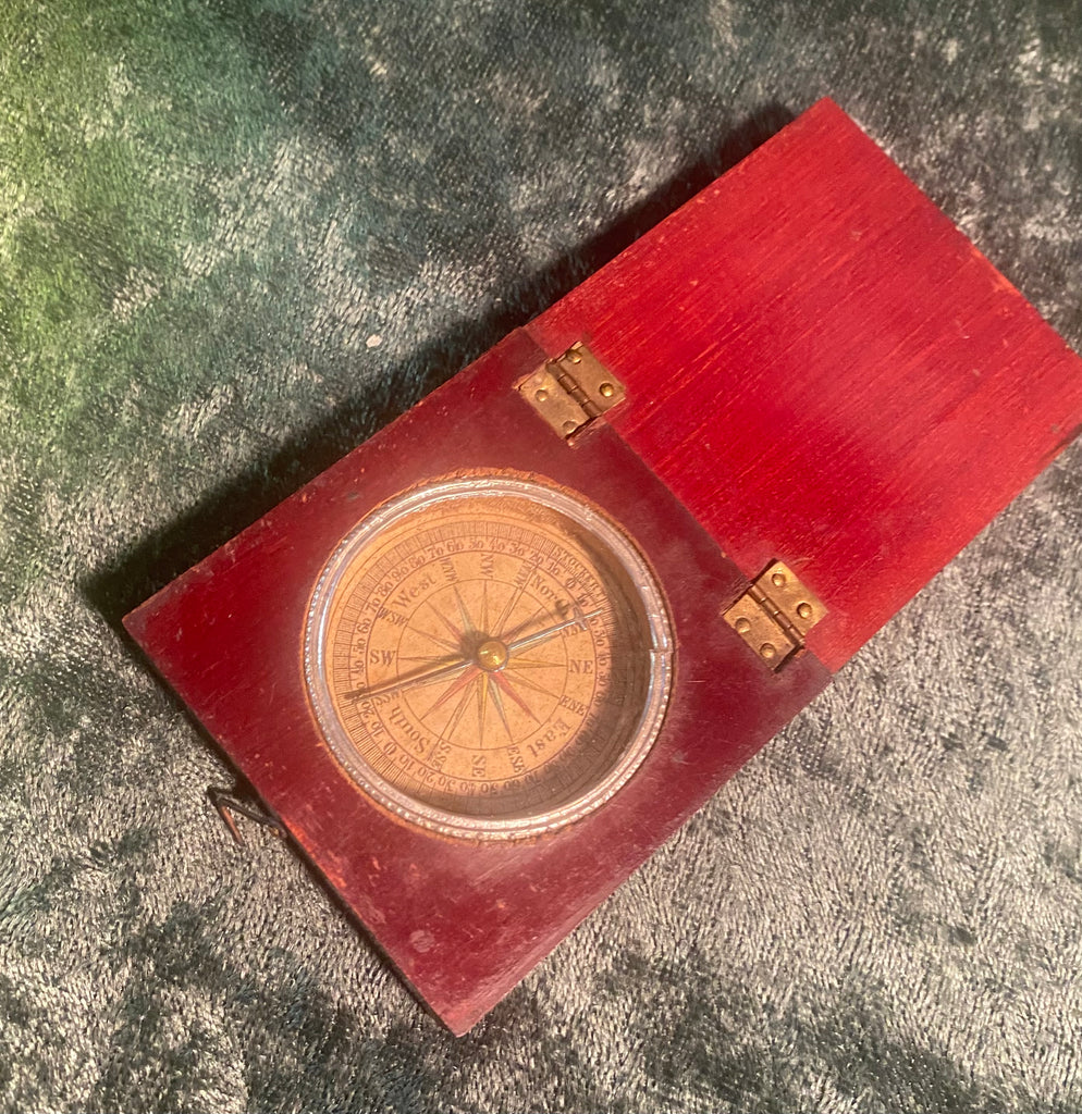 Antique Fruit Wood Compass Made By Stockert Germany – Explorer Antiques