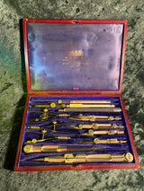 Antique Victorian Drafting Set Made by W. H. Harling London