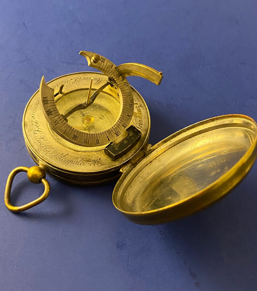 Zero Stock- Antique Equinoctial Compass Sundial – Explorer Antiques