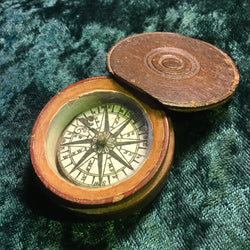 ZERO STOCK-Antique Floating Card Compass From Napoleonic Wars Era