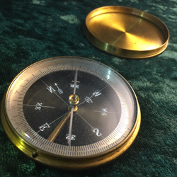 Zero Stock -Vintage Brass Compass Made in France