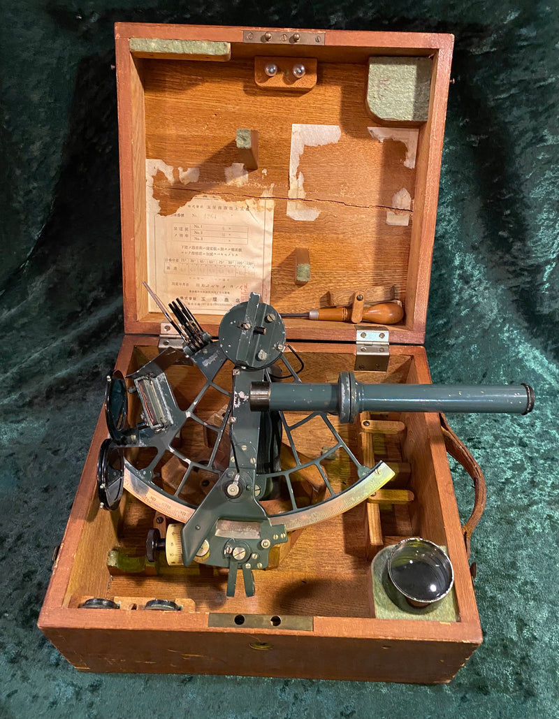 Zero Stock- Vintage Military Sextant Tamaya Co LTD in Original Case –  Explorer Antiques